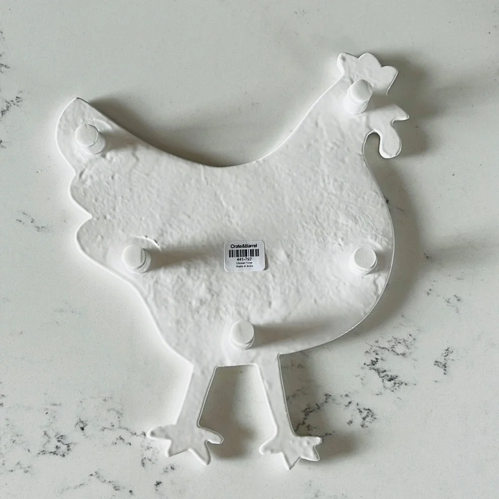 Crate&Barrel White Chicken Trivet